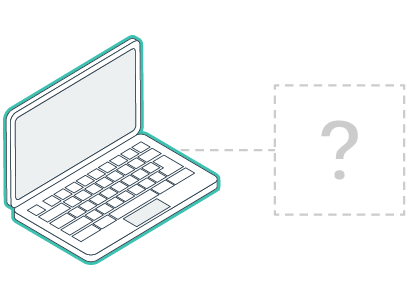 computer and question mark illustration
