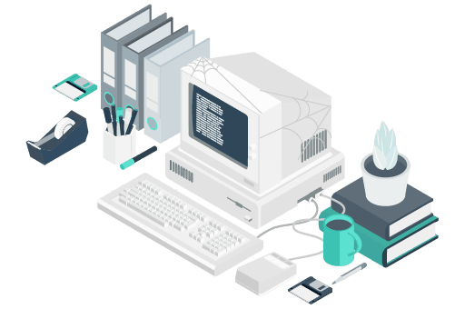 old computer illustration